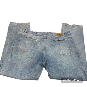 Duluth Mens Ballroom Flex Jeans Blue Denim Size 44x34 Relaxed Fit